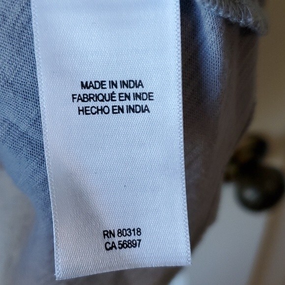 NWT LUCKY BRAND GRAY COTTON EMBROIDERED PEASANT SHIRT LARGE - Picture 9 of 12